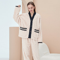 Échantillon gratuit de pyjama pour couple, ensemble de vêtements de nuit d'hiver, pyjama en coton doux