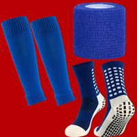 Chaussettes de football de haute qualité avec protection des mollets et des tibias, antidérapantes, séchage rapide, logo personnalisé sur le bord et le bas