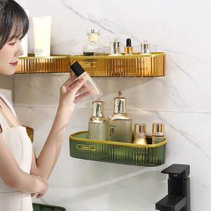 Mode pas cher étagères montage mural étagère douche <span class=keywords><strong>support</strong></span> de rangement pour <span class=keywords><strong>WC</strong></span> shampooing organisateur salle de bain accessoires - Product Image 2