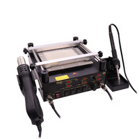 3 in 1 Digital Hot Air Heat Gun BGA Rework Solder Station Soldering iron IR Infrared Preheating Preheater Station
