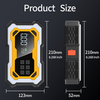 Démarreur de voiture tout-en-un avec compresseur d'air 150 PSI, gonfleur de pneus rechargeable, pompe à air électrique, batterie externe d'urgence