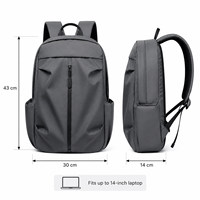 Sac à dos pour ordinateur portable multifonctionnel en nylon personnalisé de 14 pouces, léger, pour les voyages d'affaires, le bureau et l'école