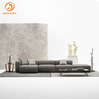 Canapé modulaire de salon en tissu carré simple, style Wabi-Sabi, moderne, luxe léger