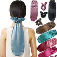 Bonnet de nuit personnalisé pour cheveux longs, bonnet de sommeil en satin réglable et extensible pour adulte, bonnet de voyage avec nœud pour cheveux et chouchous