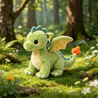 Peluche personnalisable : Adorable figurine de dragon en peluche douce, style dessin animé, vente en gros, jouet en peluche sur mesure
