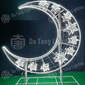 ไฟ LED รูปพระจันทร์ กันน้ำระดับ IP65 สำหรับเทศกาลรอมฎอนและคริสต์มาส ตกแต่งภายนอกบ้านและภายในบ้าน โครงการตกแต่งภูมิทัศน์ - Product Image 4