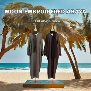 PROMISTAR <span class=keywords><strong>Mujer</strong></span> Luna Bordado EID Kimono Cardigan Transpirable Abaya Vestido Hijab Oración En Relieve Adultos Dubai - Product Image 1