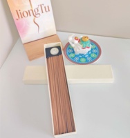 Boîte personnalisée haut de gamme, bâtonnets d'encens en bois aromatique, porte-encens, coffret cadeau de luxe, ligne naturelle, décoration d'intérieur, logo personnalisé