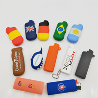 Étui de protection en silicone pour briquet avec logo personnalisé, ventouse en caoutchouc, support de briquet, vente en gros