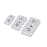 Plaque de connexion extérieure 3 trous 5 trous en forme de T Plaques d'assemblage Support d'angle Connecteur d'angle Plaque de base en aluminium pour profilé en aluminium