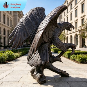 Sculpture d'<span class=keywords><strong>aigle</strong></span> faucon en bronze noir, grande taille, magnifique, de luxe, pour décoration d'art de jardin extérieur - Product Image 4