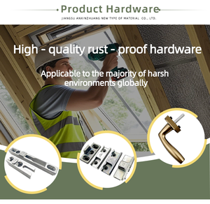 Pdp thiết kế mới nhất nhôm sồi trắng sồi đỏ bằng gỗ ba lớp cửa sổ nghiêng và cửa sổ xoay - Product Image 3