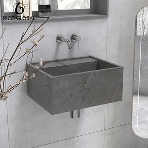 Lavabo de Pared con Empalme de Piedra Natural Moderna, Proveedor Líder en el Mercado Global de Muebles de Baño - Product Image 5