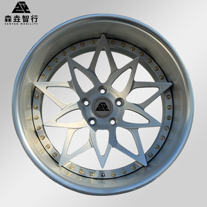Cerchi in Lega di Alluminio Forgiato 6061 T6 a 2 Pezzi, 17 Pollici, 5x100 5x108 5x114.3, Offset Profondo, Argento, per Auto, Produzione SY Cina - Product Image 1