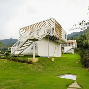 Cabaña de Oficina Prefabricada Moderna de Dos Pisos, Tipo Apple, de 40 Pies, con Dos Habitaciones, Casa Cápsula Pequeña para Terrenos Inutilizados - Product Image 2