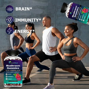 High Quality Mushroom Gummies with Total Carbohydrates Support Brain Health Concentrate with <b>Ease</b> Metabolic Health Gummies - Product Image 4