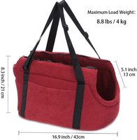 Sac à dos pour animaux de compagnie, sac à main en éponge chaude, sac de voyage portable, hiver chien shopping randonnée transporteur