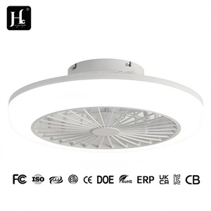 พัดลมเพดานทันสมัยพร้อมไฟ LED ส่องสว่างแบบแสงกลางวัน รีโมทคอนโทรล ตัวเครื่องอะลูมิเนียม ติดตั้งแบบติดผนัง สำหรับห้องนอน - Product Image 1