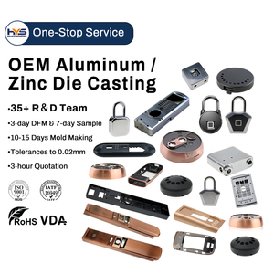 Serviços Completos de Fabricação de Moldes e Tratamento de Superfície para Fundição sob Pressão: Base Personalizada para Fechadura Eletrônica em Liga de Zinco-Alumínio - Product Image 1