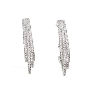 Micro Pave Cz <strong>Top</strong> Quality Stud <strong>Earring</strong> 2023 New Design Long Stud <strong>Top</strong> to Botton Customize Cz Jewelry - Product Image 2