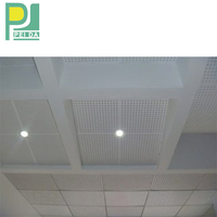 Panneaux de plafond suspendu en fibre de gypse perforée acoustique ignifuge 1200X600