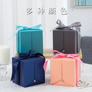 Scatola <span class=keywords><strong>Regalo</strong></span> con Collana Quadrata a Fiore Eterno con Doppio Cassetto per <span class=keywords><strong>Regalo</strong></span> di <span class=keywords><strong>Natale</strong></span> e San Valentino per la <span class=keywords><strong>Fidanzata</strong></span> - Product Image 4