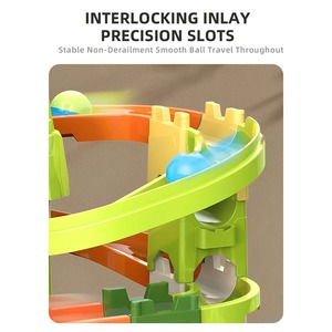 Early Educational Toys Building Block Dinosaur Runs Building Block Sets <b>Ball</b> Slide <b>Track</b> Educational Toys for Kids - Product Image 2