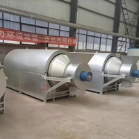 Sécheur rotatif à tambour en acier inoxydable pour déchets de poisson, 500-1000 kg/lot, machine de séchage multifonctionnelle pour charbon de bois, fourni directement par l'usine