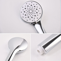 Robinet de douche à effet pluie moderne et écologique en ABS, sans inverseur, finition miroir