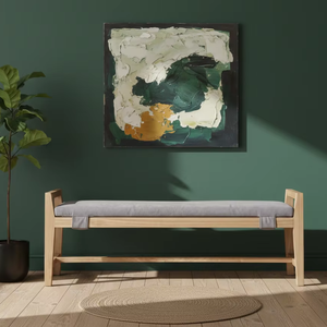 Banc en bois Haruki, structure en bois massif avec assise rembourrée, idéal pour les maisons modernes minimalistes et les espaces commerciaux. - Product Image 3