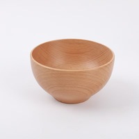 Bol à salade en bois de hêtre, bol à fruits pour la maison, bol en bois japonais, vaisselle vintage en bois, accessoires pour la cuisine