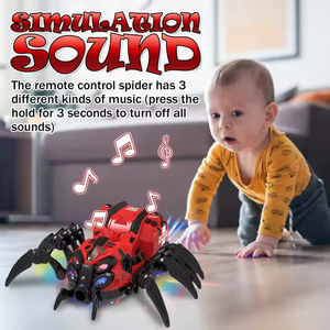 Tiktok Trending Toy 2,4 GHz RC Stunt Robot Toy Spray Halloween Realista Música Luces Control remoto Robot Spider para niños - Product Image 4