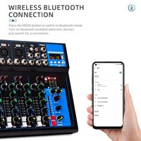 Console de mixage compacte 7 canaux F7 avec fonction USB, mixeur audio stéréo pour guitare, instrument, micro, ligne audio, système sonore pour la maison, le studio et les spectacles en direct