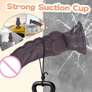 <strong>Black</strong> <strong>Huge</strong> <strong>Silicone</strong> <strong>Dildo</strong> Anal Beads Giant Massive Girthy <strong>Dildos</strong> for Anal Vaginal Play Adult Toys Games for Advanced Players - Product Image 4