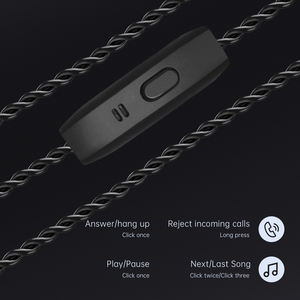 ND <span class=keywords><strong>DTS</strong></span> หูฟังอินเอียร์ระบบไฮไฟ1DD 14.2มม. หูฟังแบบเสียบแบนสำหรับเล่นเกมกีฬา Dass หนักหูฟัง2PIN ชุดหูฟังขนาด3.5มม. พร้อมไมโครโฟนสีดำสีเงิน - Product Image 6