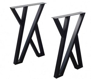 Modern Black Cast Iron Furniture <b>Legs</b> for DIY Industrial Coffee <b>Table</b> Bench Dining Desk Kitchen Hotel Featuring Sleek Stylish - Product Image 5