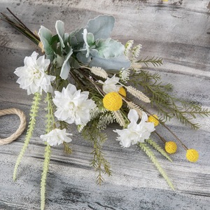 Bouquet de fleurs artificielles Forest Yimu CF01249 en tissu tissé plastique, décoration d'intérieur, accessoires de mariage - Product Image 1