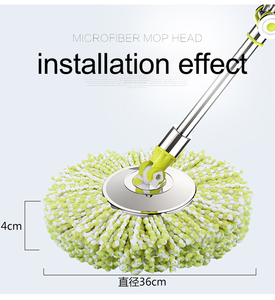 Microfibre pour remplacements de têtes de serpillière rotative, nettoyage des sols, réutilisable, lavable à 360 degrés, tampons de nettoyage pour serpillière - Product Image 5