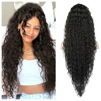 Postiche queue de cheval 36 pouces Extensions de queue de cheval synthétique longue ondulée colorée avec cordon de serrage blonde pour femmes noires