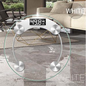 Fabrikverkauf: Digitale Personenwaage, 180 kg/396 lb, Smarte runde Waage als Geschenk, Haushaltswaage - Product Image 2