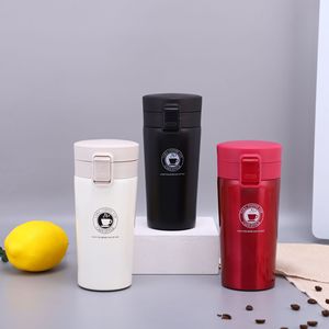 Mug Kopi Stainless Steel Portabel 380ml dengan Tutup, Botol Air, dan Gelas Smoothie/Jus untuk Anak-anak - Product Image 3