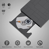 Reproductor de DVD externo USB 3,0 extrafino 7 en 1, portátil, DVD/CD, ordenador portátil, Puerto tipo C, Unidad de CD