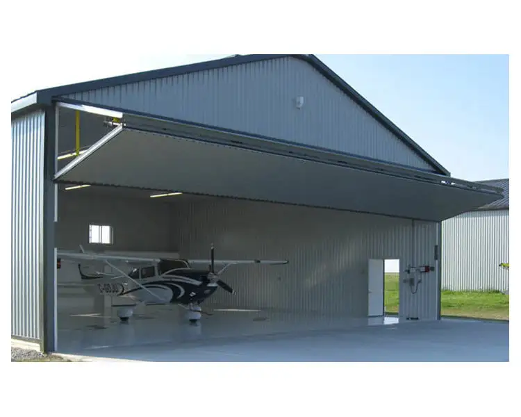 Offre Spéciale portes de garage électriques à deux volets pour cintres d'avion, porte de garage verticale à deux volets robuste à deux volets