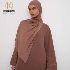 Vente chaude Jersey Personnaliser Logo Premium Élégant Hijab Stretchy Jersey Doux Durable Haute Qualité Écharpe De Luxe ITY Femme Musulmane - Product Image 1