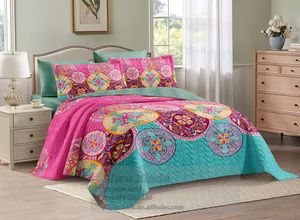 Juego de edredón de microfibra estampado personalizado de 3 piezas, 6 piezas, hecho en China, manta acolchada para uso en verano, técnica de retazos para la comodidad del <span class=keywords><strong>hogar</strong></span> - Product Image 6
