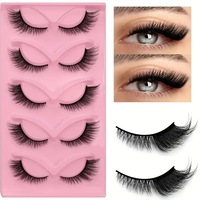 Faux Cils Naturels en Vison Synthétique, Cils Bande Complète, Vente en Gros, Marque Privée