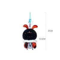 Porte-clés en peluche coccinelle 13,5 cm, style apaisant, certifié ASTM, doux et câlin, fabrication sur mesure
