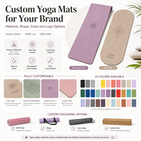 Set de Regalo de Pilates de Marca Privada FLOWA con Esterilla de Yoga, Mancuernas de Silicona, Bandas Elásticas y Bolsa de Transporte, Kit de Fitness Personalizado para Marcas