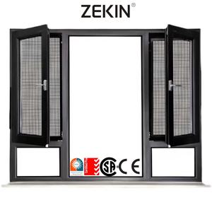 ZEKIN Modern Slim Frame Casement <b>Windows</b> Easy Installation Swing Aluminum Alloy Stainless Steel Louver for Apartment Renovation - Product Image 3