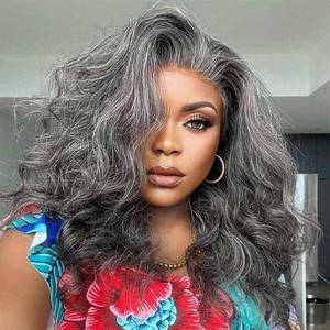 Vente chaude 2023 produits capillaires naturels bruts mélange de <span class=keywords><strong>cheveux</strong></span> gris et noirs corps ondulé <span class=keywords><strong>sel</strong></span> brésilien et <span class=keywords><strong>poivre</strong></span> Extension de <span class=keywords><strong>cheveux</strong></span> humains - Product Image 4